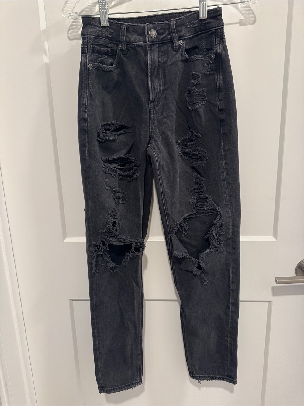 American eagle Distressed High-Waist Black Women's Jeans size 00